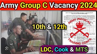 Army Group C Recruitment 2024 🪖 in AIPT amp APTC Depot Pune for LDC Cook amp MTS Post armyvacancy [upl. by Ronnie]