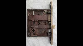 Antique Ornate Mortise Lock in 1870s Home Ashland Oregon [upl. by Enyehc649]