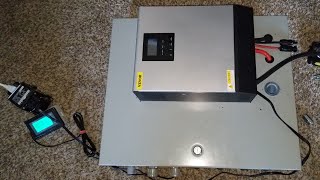 VEVOR 3KVA 24V MPPT HYBRID SOLAR INVERTER MOUNTED ON A POWERWALL [upl. by Enyedy993]