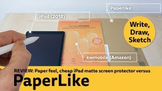 PaperLike matte screen protector review for the iPad Versus a cheap alternative from Amazon [upl. by Leler]