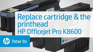 Replace the ink cartridges and the printhead  HP Officejet Pro K8600 Printer  HP Support [upl. by Imarej270]