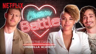 Flirting with Tom Hopper and Robert Sheehan of Umbrella Academy  Charm Battle  Netflix [upl. by Pippas]