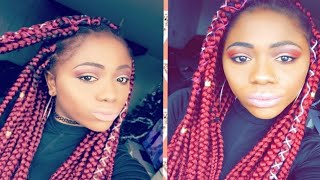 jumbo box braids  tutoriel [upl. by Dusza717]