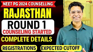 Rajasthan Neet PG Counseling 2024 Started  All Important Details  Expected Cutoff [upl. by Aksehcnarf]