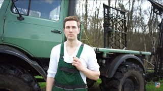 Wiesen Schleppen Unimog U1700  Sound  Mog Vlog 2 [upl. by Llerol]