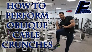 Oblique Cable Crunches  FitnessKensho  Getting Rid of Those Love Handles [upl. by Lerrad826]