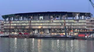 Craven Cottage Riverside Stand redevelopment Filmed in the early evening on Sunday 07102021 [upl. by Vasili]