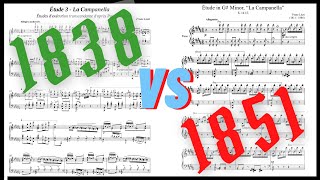 La Campanella Original 1838 VS 1851 Sheet Music [upl. by Kym]