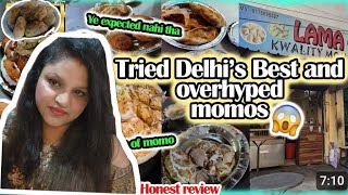 delhi famous lama momos street food viral momos lama momos subash nagar vegnonveg momos [upl. by Reahard]