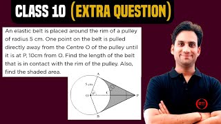 An elastic belt is placed around the rim of a pulley of radius 5 cm From one point C on the belt [upl. by Bez59]