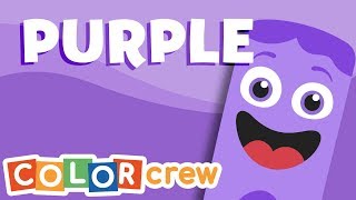 Toddler Learning Video Colors w The Color Crew  Purple  Drawing amp Coloring Pages for Kids [upl. by Arahsak]