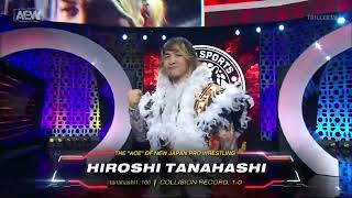 HIROSHI TANAHASHI SURPRISE ENTRANCE  AEW COLLISION 5252024 [upl. by Niltag]