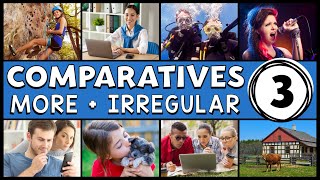 LOS ADJETIVOS COMPARATIVOS EN INGLÉS  PARTE 3  COMPARATIVE ADJECTIVES [upl. by Bez]