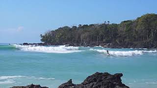 Longboard Surfing Backwash Bay Osa Peninsula Costa Rica [upl. by Ettevram]