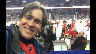 Z Chengdu na otočku na NHL Flames  Blackhawks [upl. by Seni]