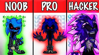 FNF Character Test Gameplay VS Playground  Sonic EXE  Noob  Pro  Hacker  KBH Games [upl. by Sladen]