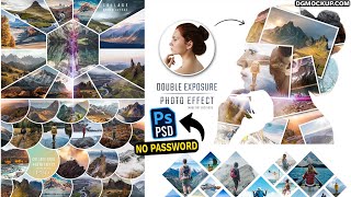 5 Best Photo Collage Frame Effect Mockup PSD  Double Exposure Effect  Grid and Photo Collage Frame [upl. by Michal]