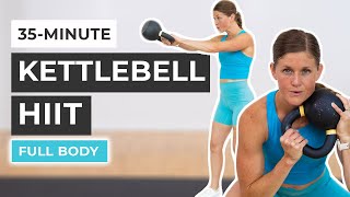 35Minute Kettlebell HIIT Workout Beginner  Advanced Options [upl. by Taylor]