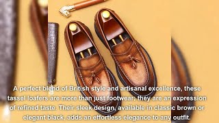 Elevate Your Style Neweyesees Calfskin Leather Tassel Loafers  Ultimate British Elegance [upl. by Naenaj]