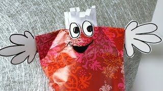 DIY Papier EngelVerpackung  Angel Gift Wrapping made of paper [upl. by Kacerek]