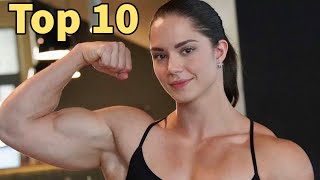 Top 10 Most Attractive FBB Female bodybuilders  Updated 2024 Biggest Muscle Girl 2024Tall Woman [upl. by Bluhm]