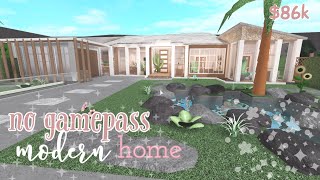 no gamepass modern home  bloxburg speed build [upl. by Keiko210]