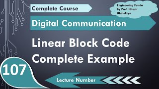 Complete Example of Linear Block Code in Digital Communication by Engineering Funda [upl. by Arym]