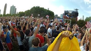 US fans gather in Chicago for USMNT opening World Cup match  Brazil 14 [upl. by Pinzler733]