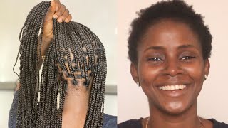 Knotless Goddess Braids On Short hair [upl. by Greenleaf186]