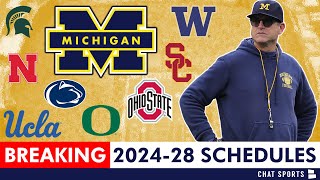 BREAKING Michigan Football Schedule For 202428 Released  Plus NEW Jim Harbaugh Contract Rumors [upl. by Sidran]