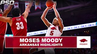 Moses Moody Arkansas Career Highlights  Golden State Warriors 2021 NBA Draft Pick [upl. by Rhu]