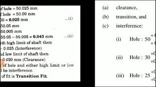 Numericals on limits fits and tolerance [upl. by Forras997]