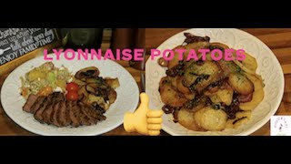 How To Make The Best Lyonnaise Potatoes super easy recipe best side for steakاحسن وصفة بطاطس [upl. by Neurath]