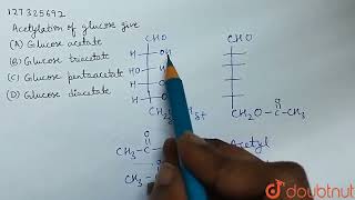 Acetylation of glucose give  CLASS 12  BIOMOLECULES  CHEMISTRY  Doubtnut [upl. by Eelyr]