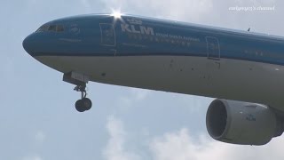 KLM Royal Dutch Airlines KLKLM Boeing 777300ER PHBVN 成田国際空港 着陸 201687 [upl. by Cob]