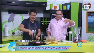 Tortitas de AVENA en CANAL 13 📺 de Michoacán  Comer Vegano [upl. by Ynnus]