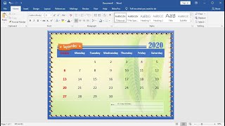 Microsoft Word Tutorials How to Make a Calendar Design with Pictures in Word [upl. by Adnicul]