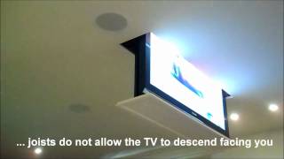 Drop down swivel motorized TV lift installation [upl. by Goodspeed417]