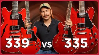 Gibson ES335 vs ES339  Two Sizes of SemiHollow Guitars [upl. by Margarita97]