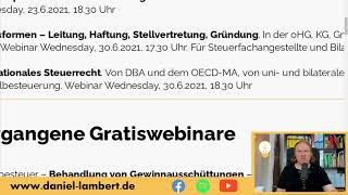 Gratiswebinar Bilanzbuchhalter Internationales Steuerrecht OECDMA DBA Doppelbesteuerung [upl. by Noinatrad132]