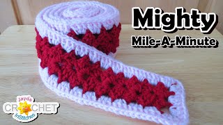 Mighty MileAMinute Crochet Calendar Blanket  January 2021  Split Shell Stitch [upl. by Atilegna19]