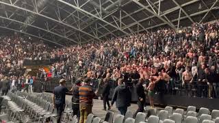 Arek Wrzosek thanks Legio Warschau hooligans for support during Glory vs Badr Hari fight [upl. by Penelope]