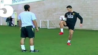 Cristiano Ronaldo AMAZING Freestyle Football Skills  5 Silks [upl. by Rentschler]