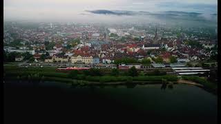 Kurzer Drohnenflug über Radolfzell am Bodensee 🚁✨  DJI Mini 3 SE [upl. by Rialb]