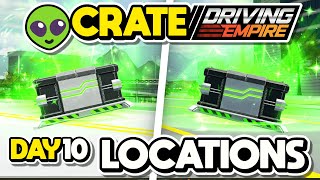 EVERY ALIEN CRATE LOCATION In Driving Empire  DAY 10  Roblox [upl. by Adnoraj]