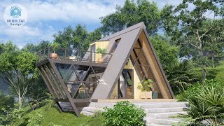 AFrame Cabin House  Minh Tai Design MTD18 [upl. by Yrehc]