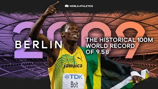 Usain Bolts 100m world record in Berlin 👀🔥  World Athletics Championships Berlin 2009 [upl. by Alastair]