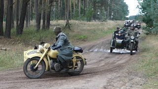 Militärmotorradtreffen Dolle 2024 Ausfahrt der Motorräder [upl. by Kordula]