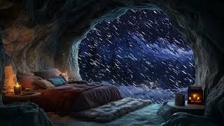 Relax In A Cozy Winter Cave 😴  Winter Ambience  No Ads during Video  3 hours [upl. by Mccoy]