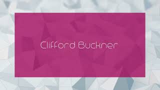 Clifford Buckner  appearance [upl. by Tham]